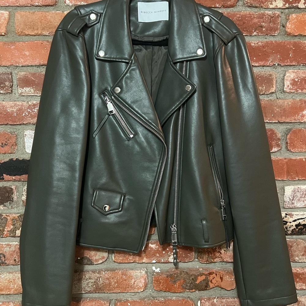 Rebecca Minkoff Olive Faux Leather Jacket